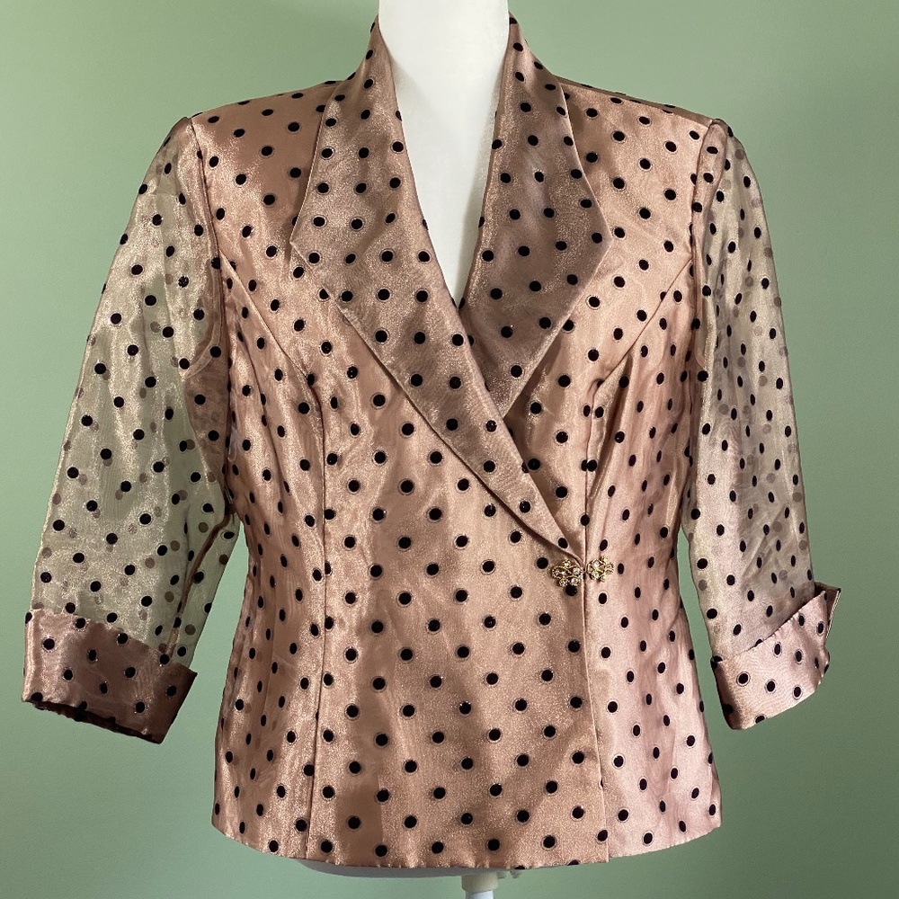 Shimmery brown embellished top  Size 12